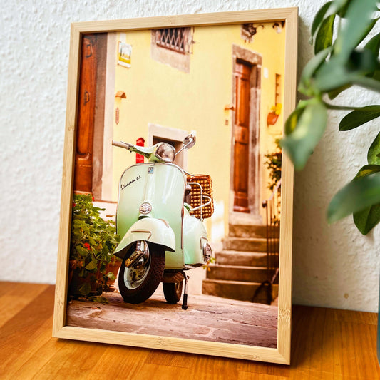 Fine-Art Print in einem Bambusbilderrahmen