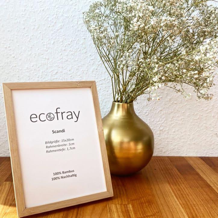 Ecofray Scandi Holz Bilderrahmen 15x20cm Bambus